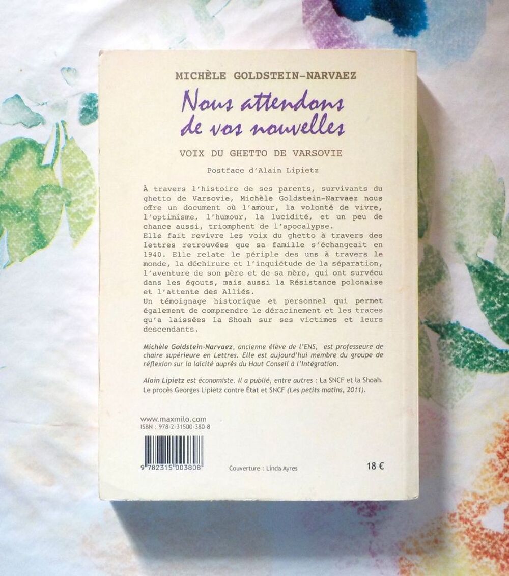 NOUS ATTENDONS DE VOS NOUVELLES Voix du Ghetto de Varsovie Livres et BD