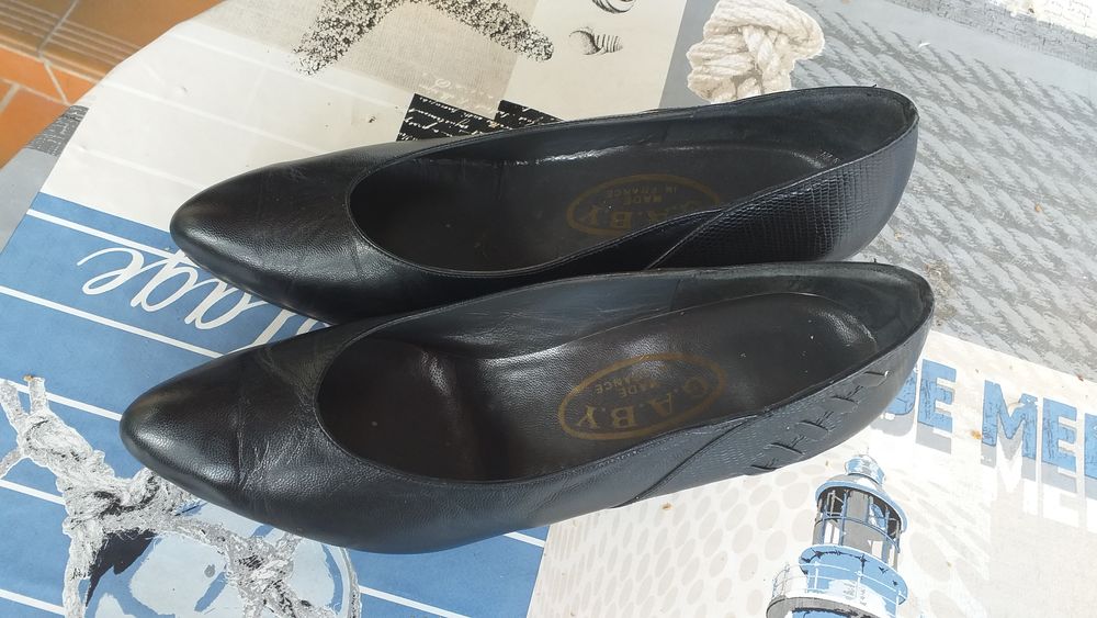 Mocassins femme noir cuir Chaussures