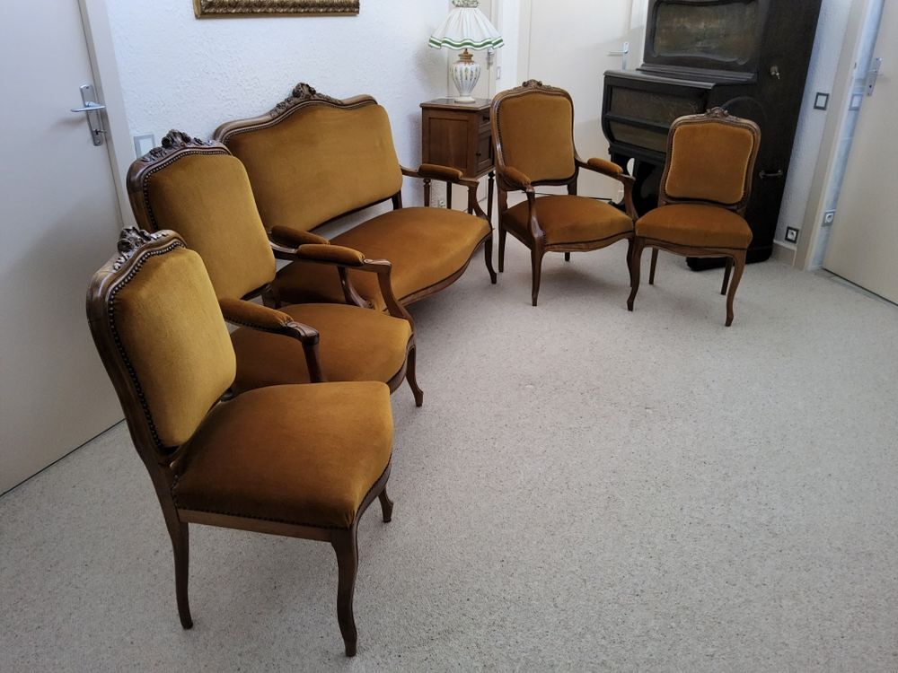 ensemble de mobilier de salon, style Louis xv Meubles