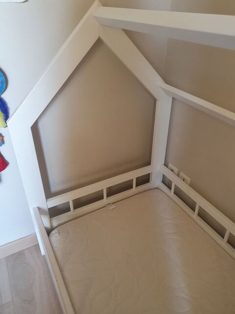  lit cabane pour enfant 70x140 (blanc) Lattes (34)