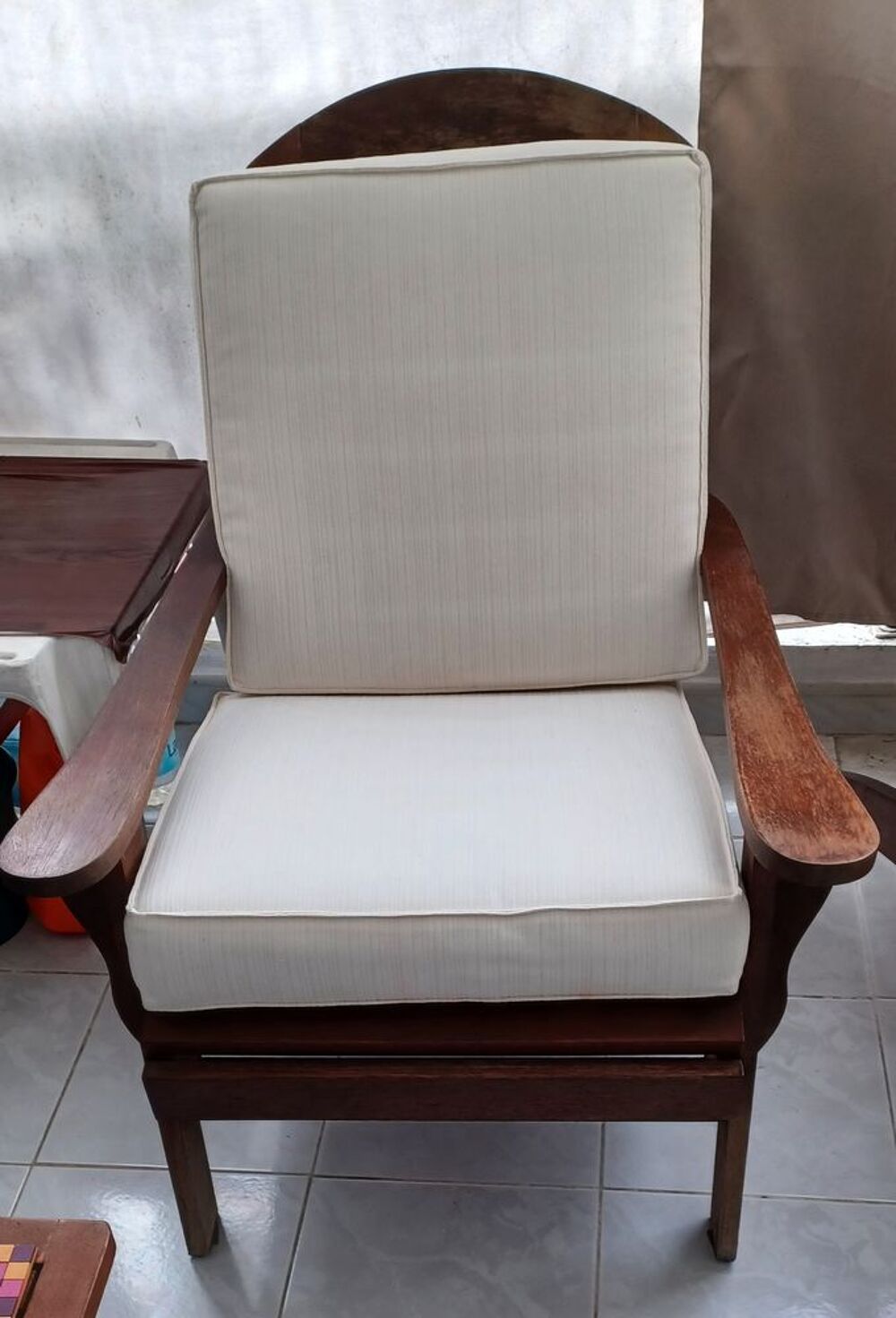 2 fauteuils bois ext&eacute;rieur. Meubles