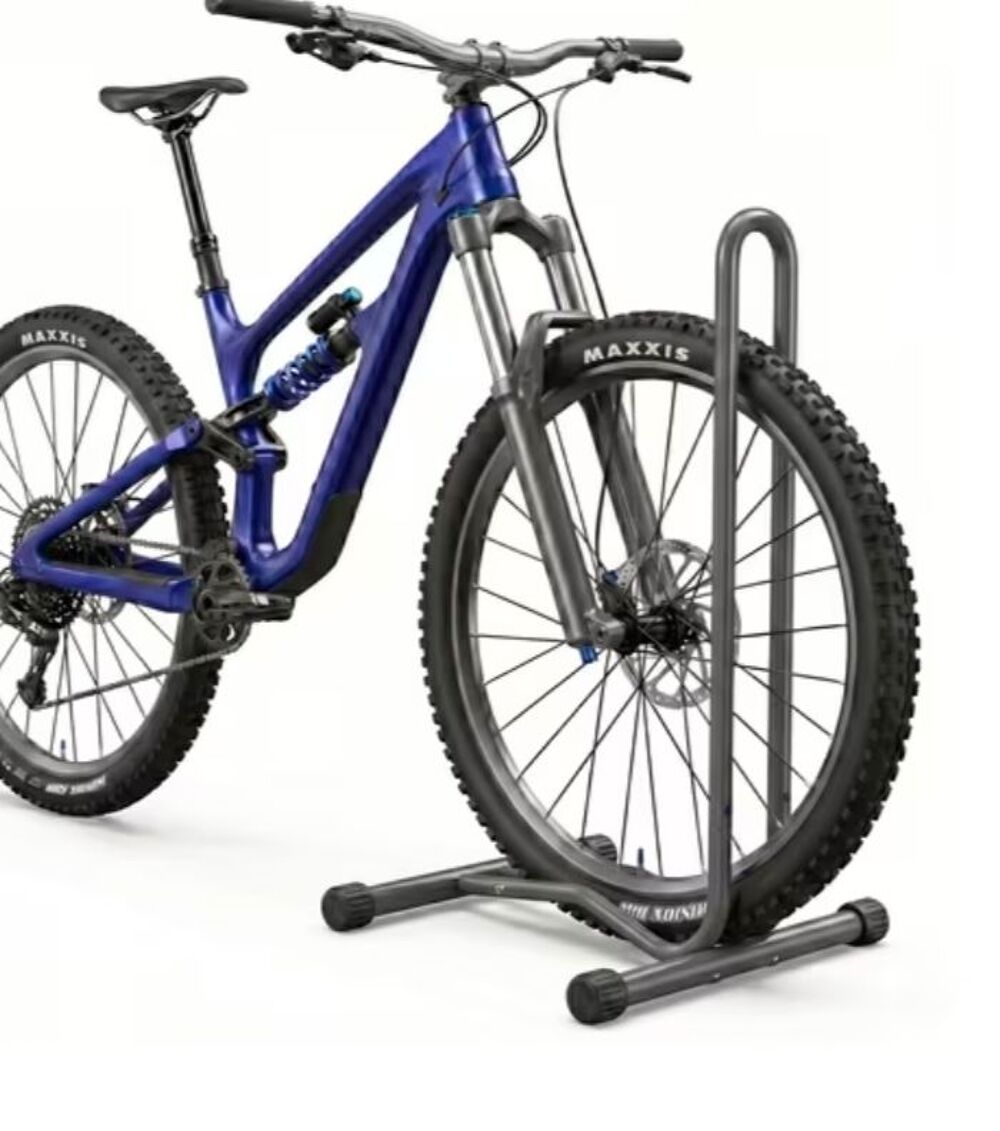 Support universel v&eacute;lo au sol en acier inoxydable noir Vélos