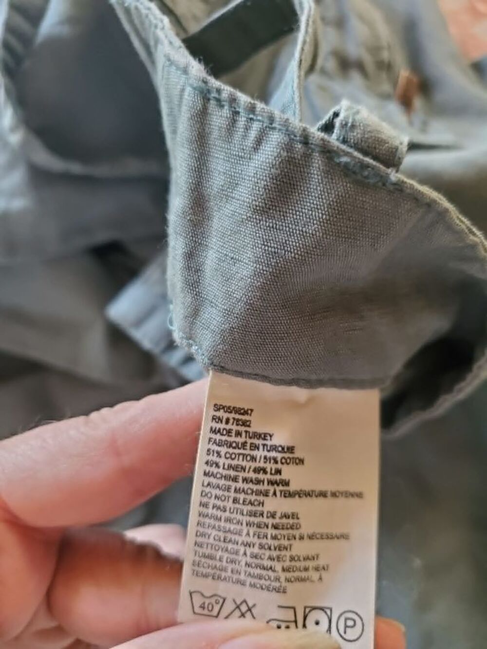 PANTALON FEMME VERT AMANDE TIMBERLAND Taille US 10 Vêtements