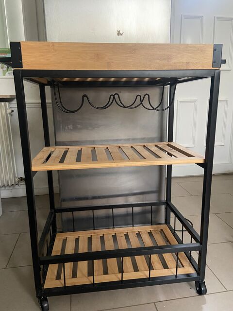 Meuble de cuisine desserte en bois et casiers  bouteilles 90 Lorgues (83)