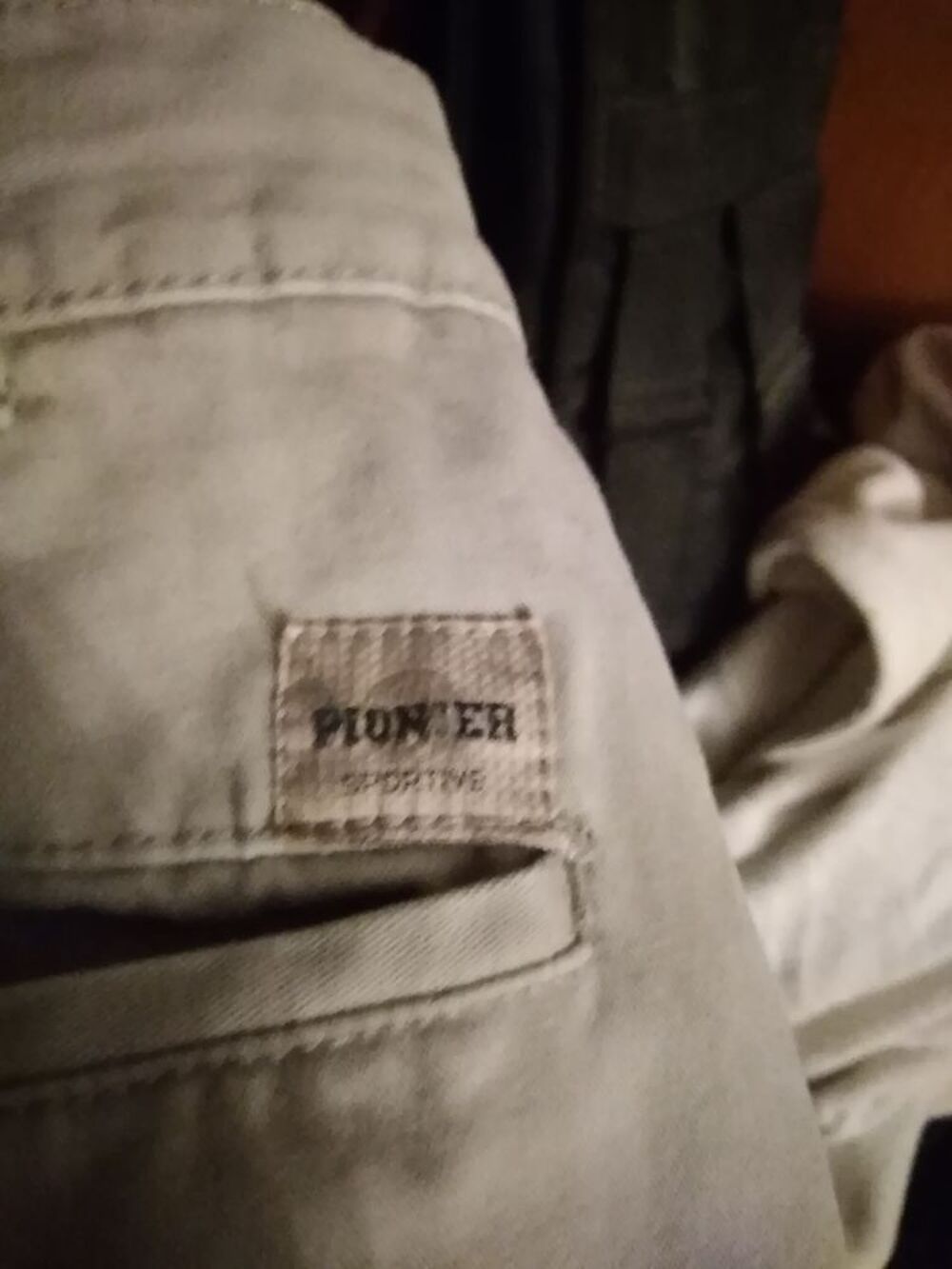 Pantalon homme pionnier beige Vêtements