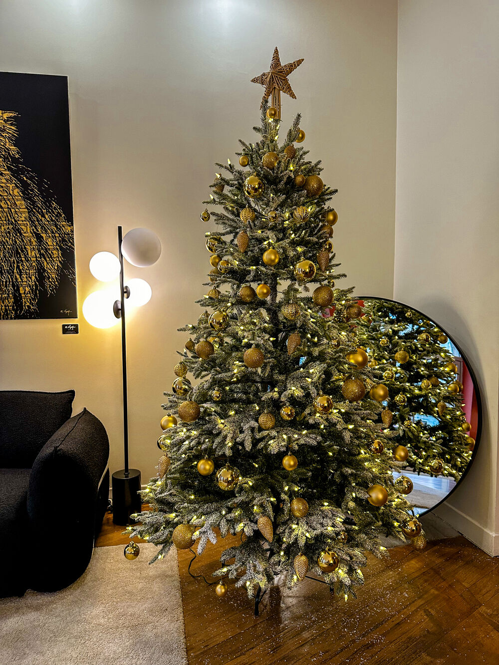 D&eacute;coration dor&eacute; sapin de no&euml;l Décoration