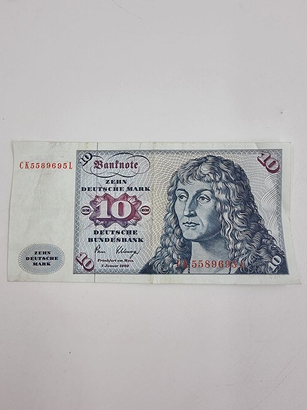 Ancien billet de banque de 10 Zehn Deutsche Mark 