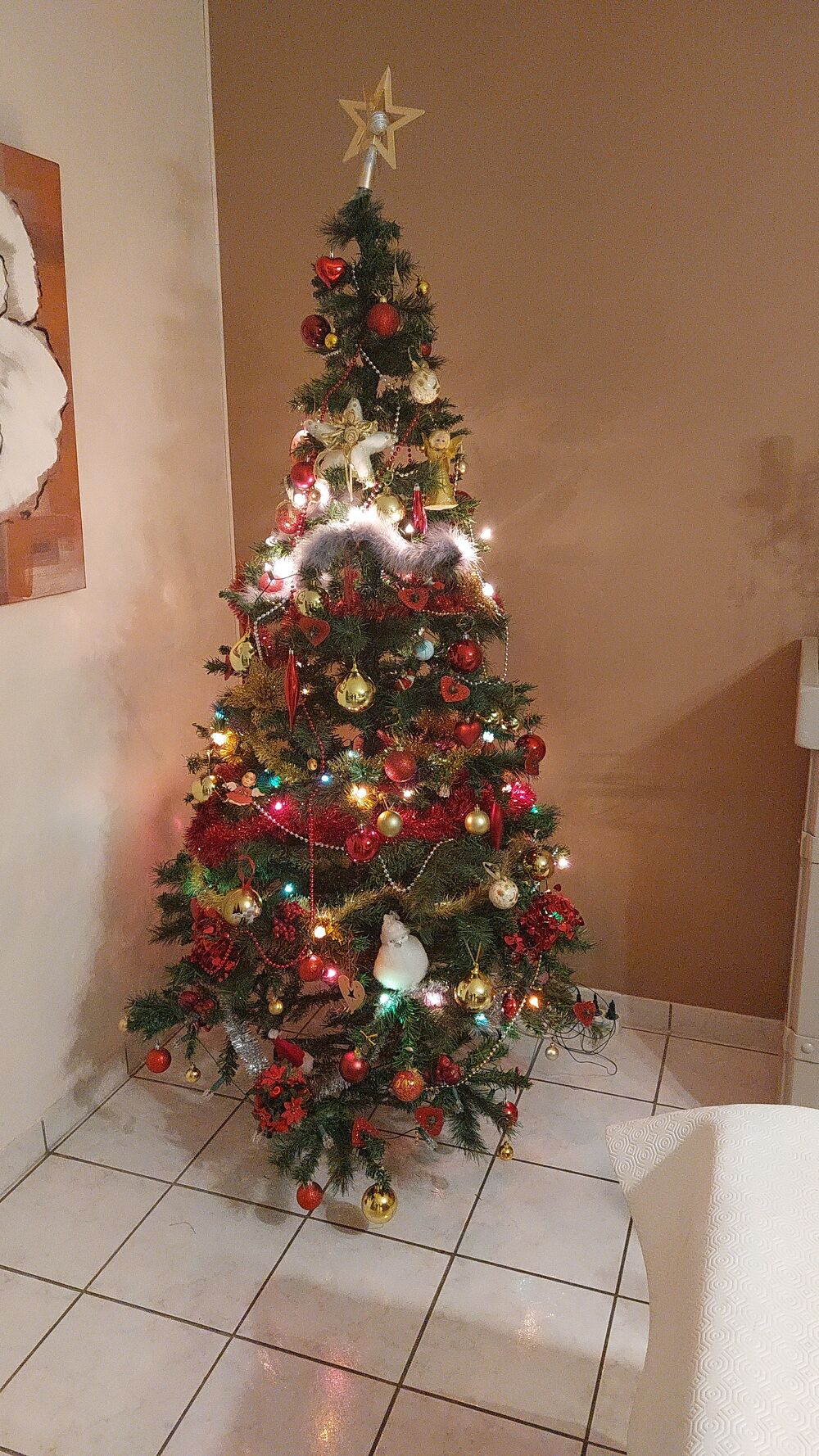 Sapin de No&euml;l avec pied pliable Décoration