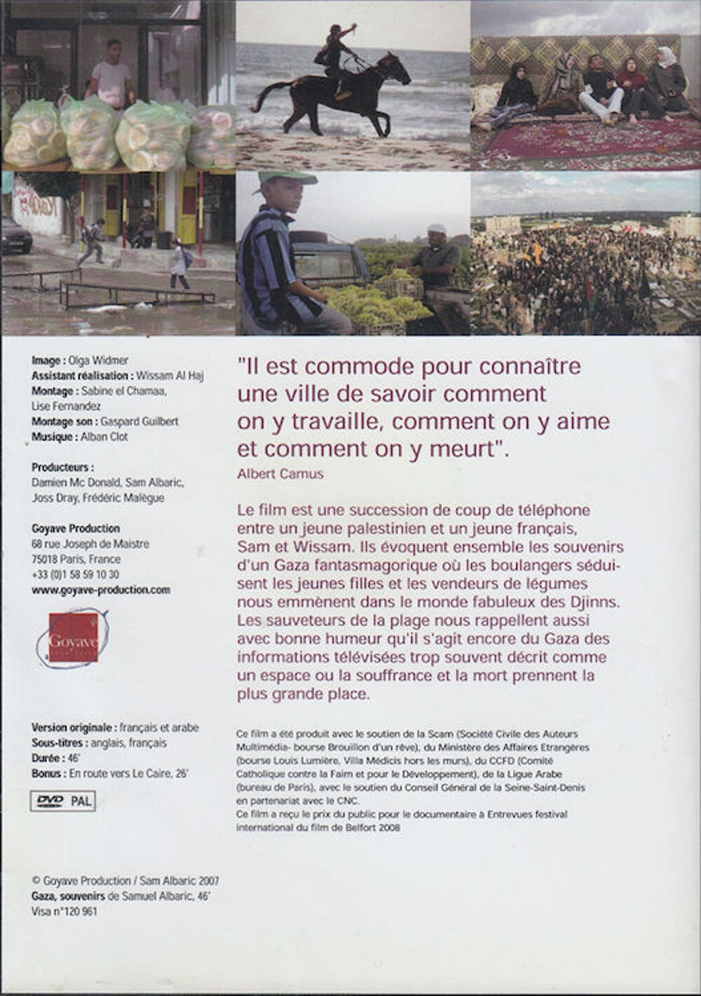 DVD Gaza, Souvenirs - Documentaire de Sam Albanic DVD et blu-ray