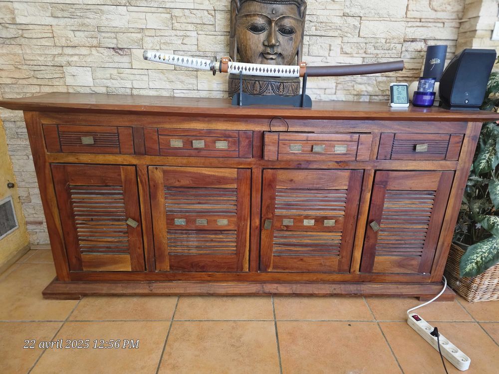 Buffet en teck bois et chiffon Meubles