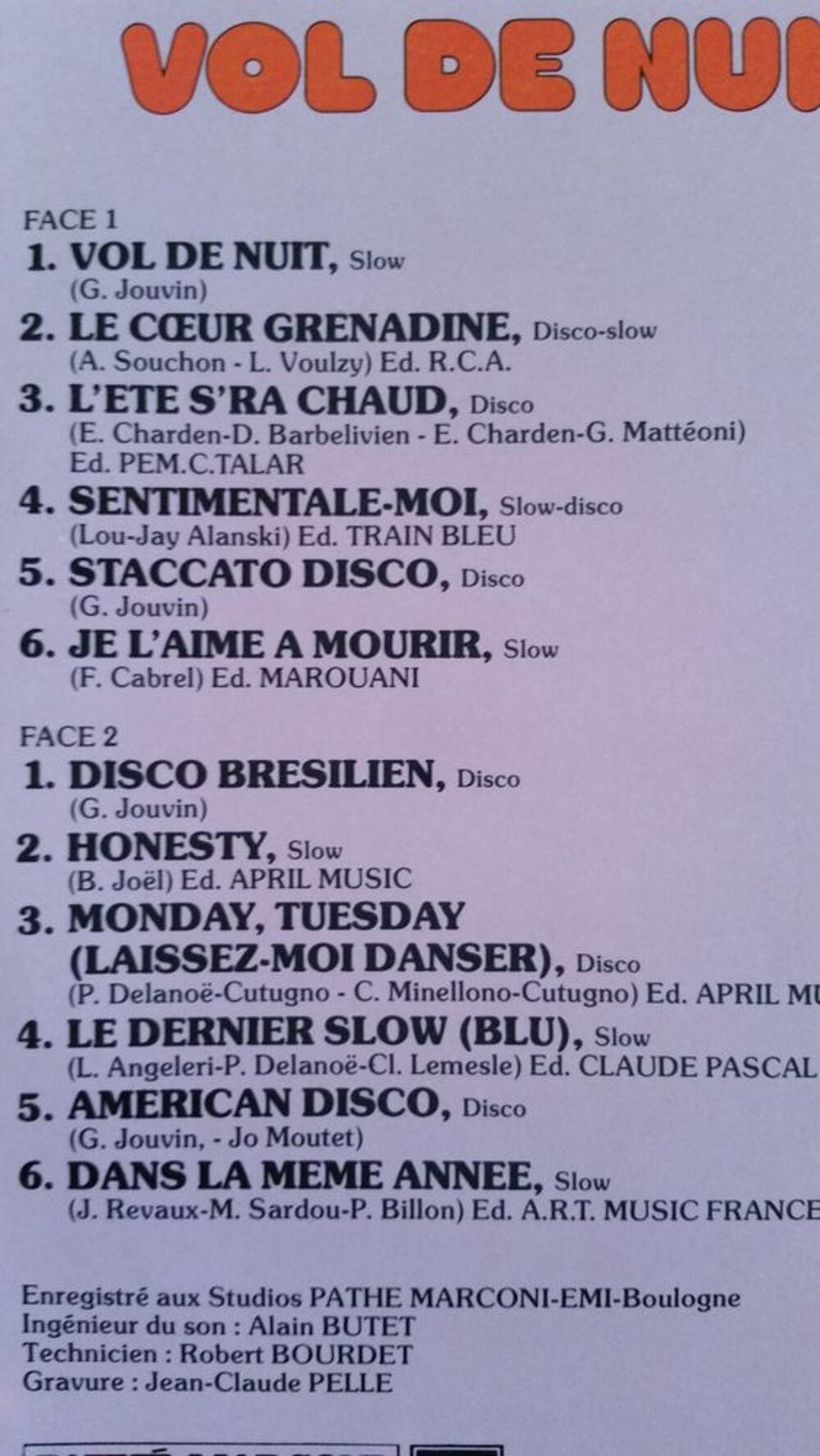 HIT " JOUVIN " N&deg;38 CD et vinyles