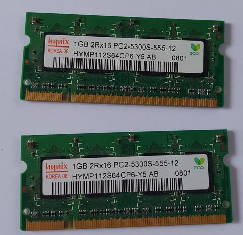 RAM DDR2 2 x 1Go pour Notebook 5 Fontenay-le-Fleury (78)