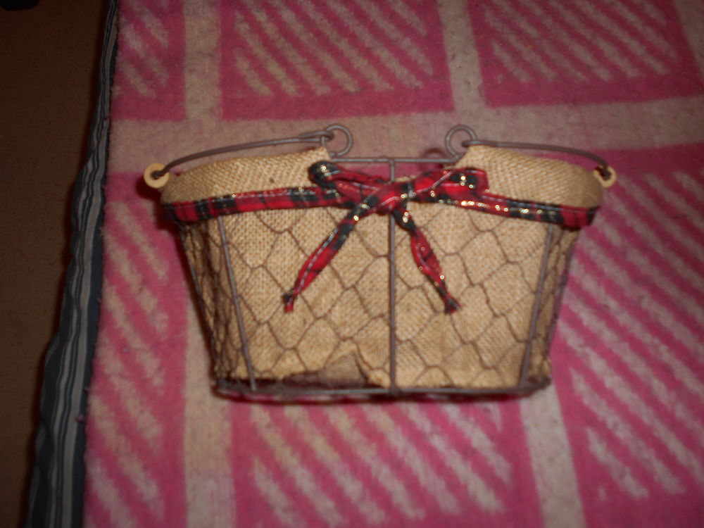 Panier avec toile de jute Décoration