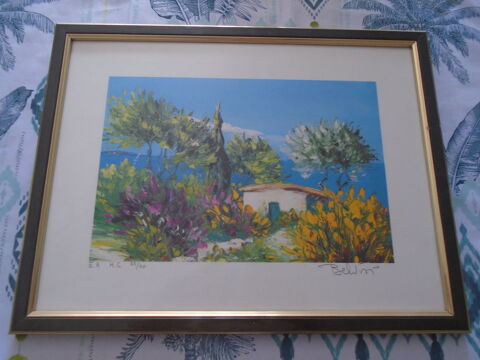 TABLEAU LITHOGRAPHIE BELVISI MARCEL 75 Crissey (71)