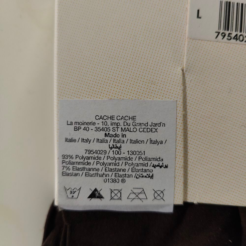 Neufs : Collants opaques Cache Cache - marron fonc&eacute; - taille Vêtements