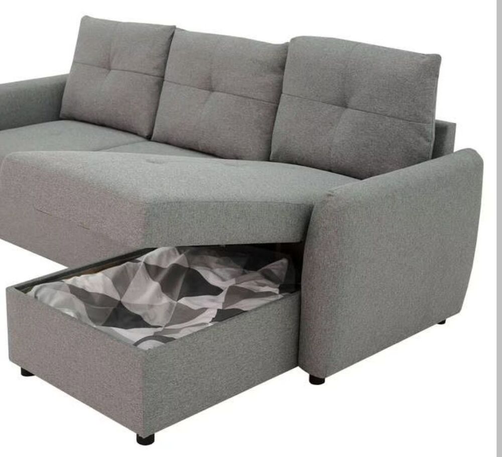Canap&eacute; d'angle convertible gris Meubles