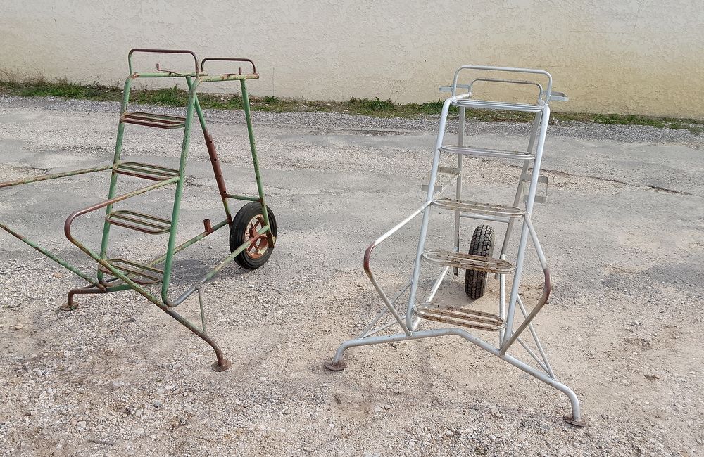 Brouette &eacute;chelle escabeau sur roue recolte Bricolage