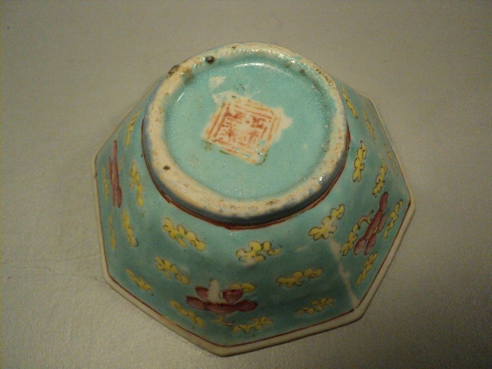 Ancien Petit Bol Coupe Chinoise Porcelaine Chine 