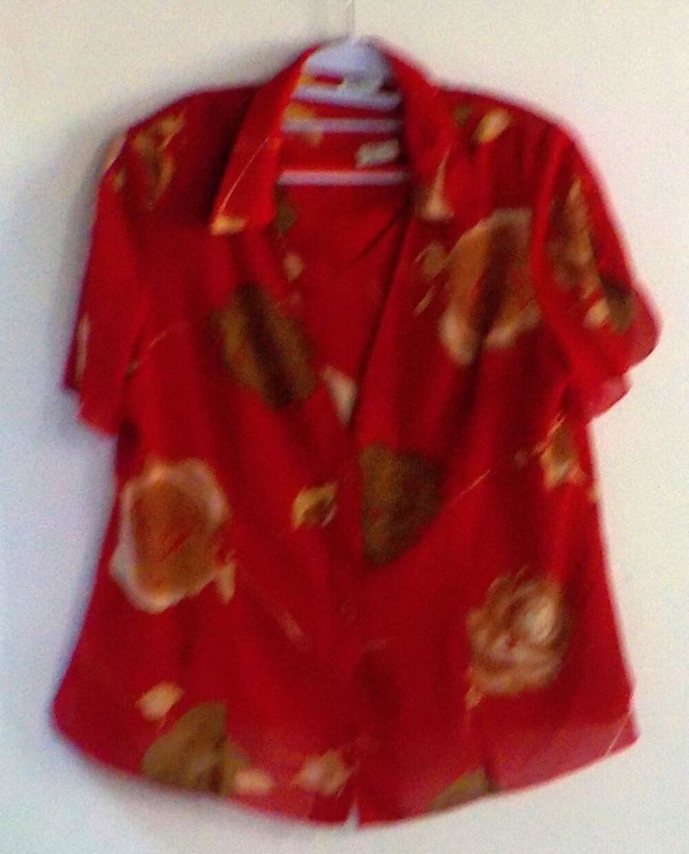 ENSEMBLE CHEMISIER + DEBARDEUR ALEXA'S TAILLE 5 FOND ROUGE Vêtements