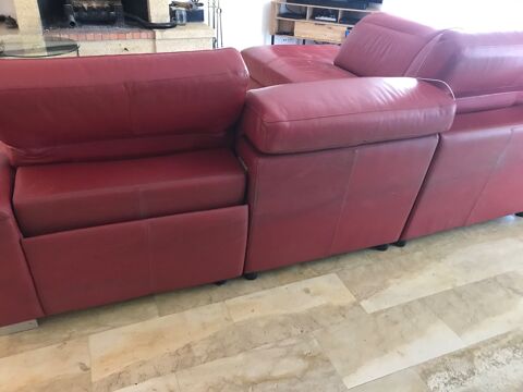 salon d'angle en cuir  : 1 mridienne,1chauffeuse,1 relax 0 Wailly (62)