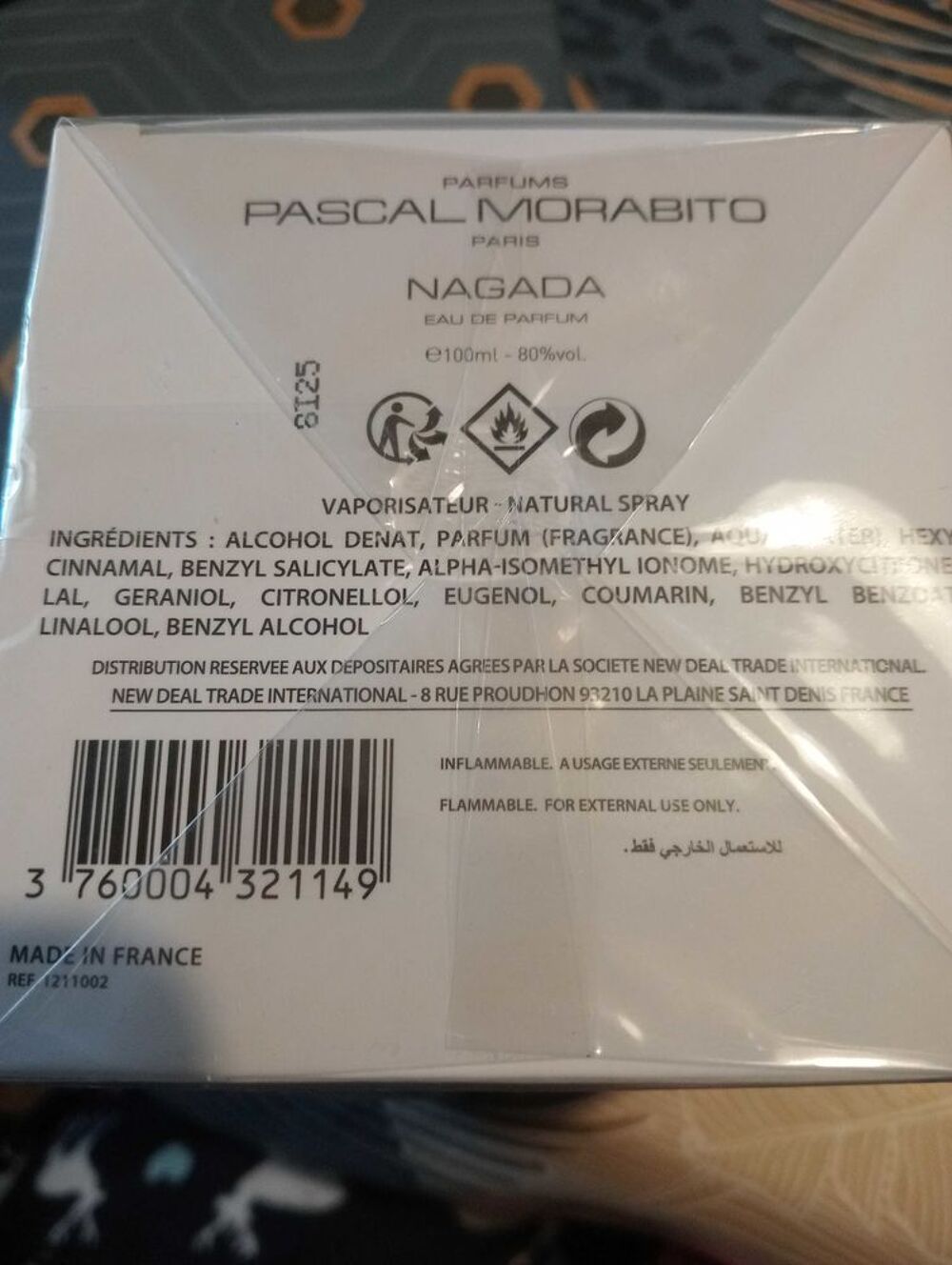 Eau de parfum spray 100 ml Pascal Morabito NAGADA. sous blister ' 