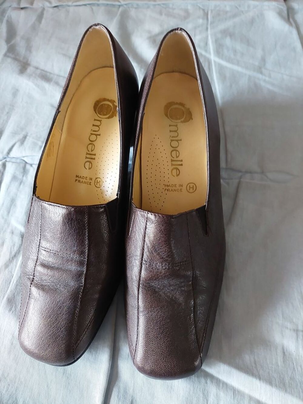 MOCASSIN FEMME MARRON A TALON T39 Chaussures