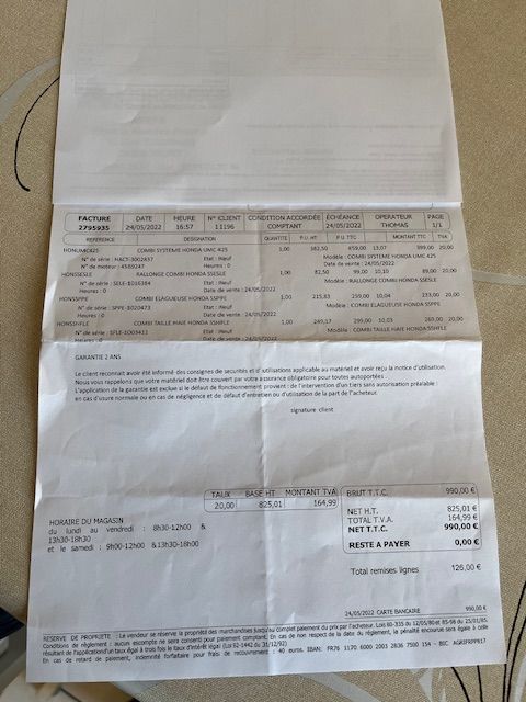 taille haie tlescopique Honda  u m c 425 490 Saint-Georges-de-Rex (79)