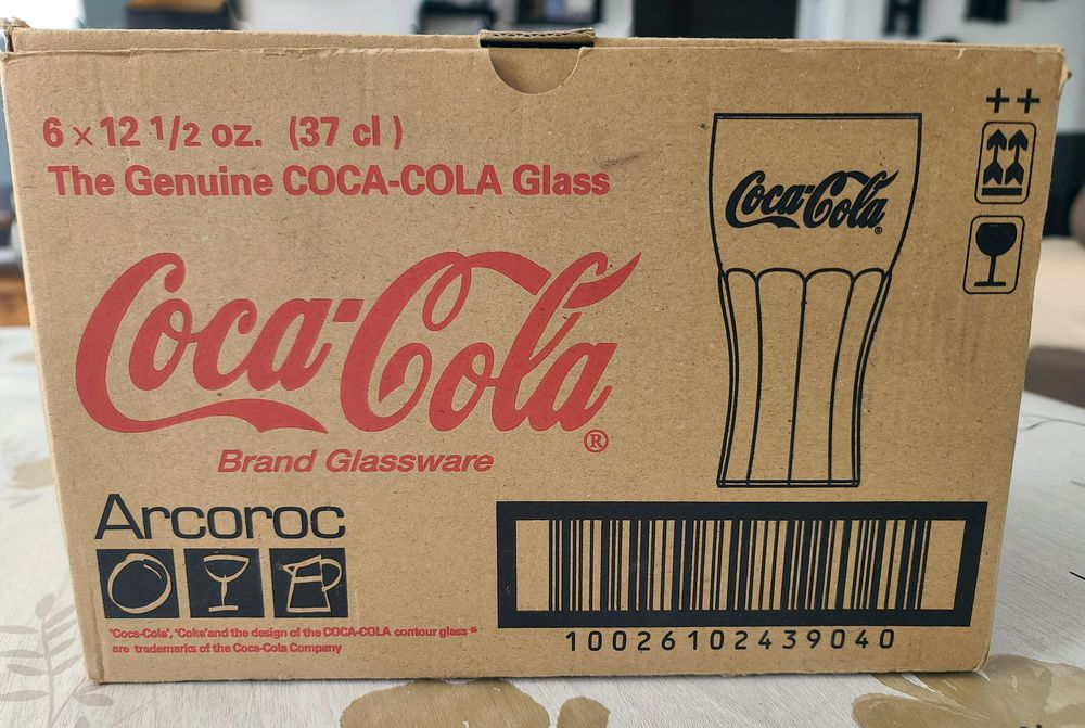 Ensemble de 6 verres Coca Cola - &Eacute;dition Arcoroc -neuf Décoration