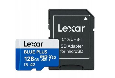 Micro-sdxc Lexar Blue Plus 128 Go U3 A2 et adaptateur SD Saint-Joseph (97)