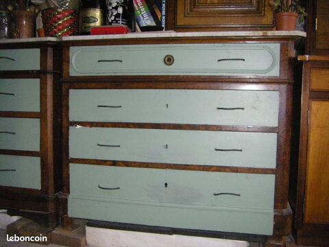 Commode Vintage en Bois Vert 60 Aubagne (13)