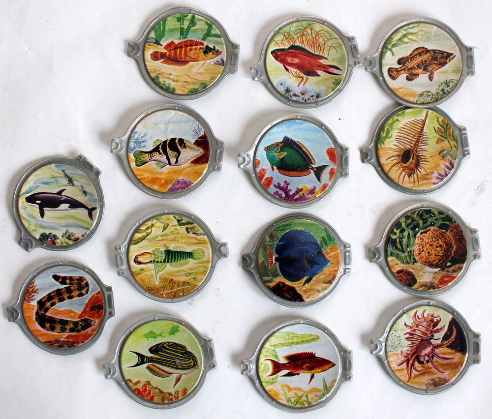 Hublots poissons Vitho (yaourts). merveilles sous-marines. 