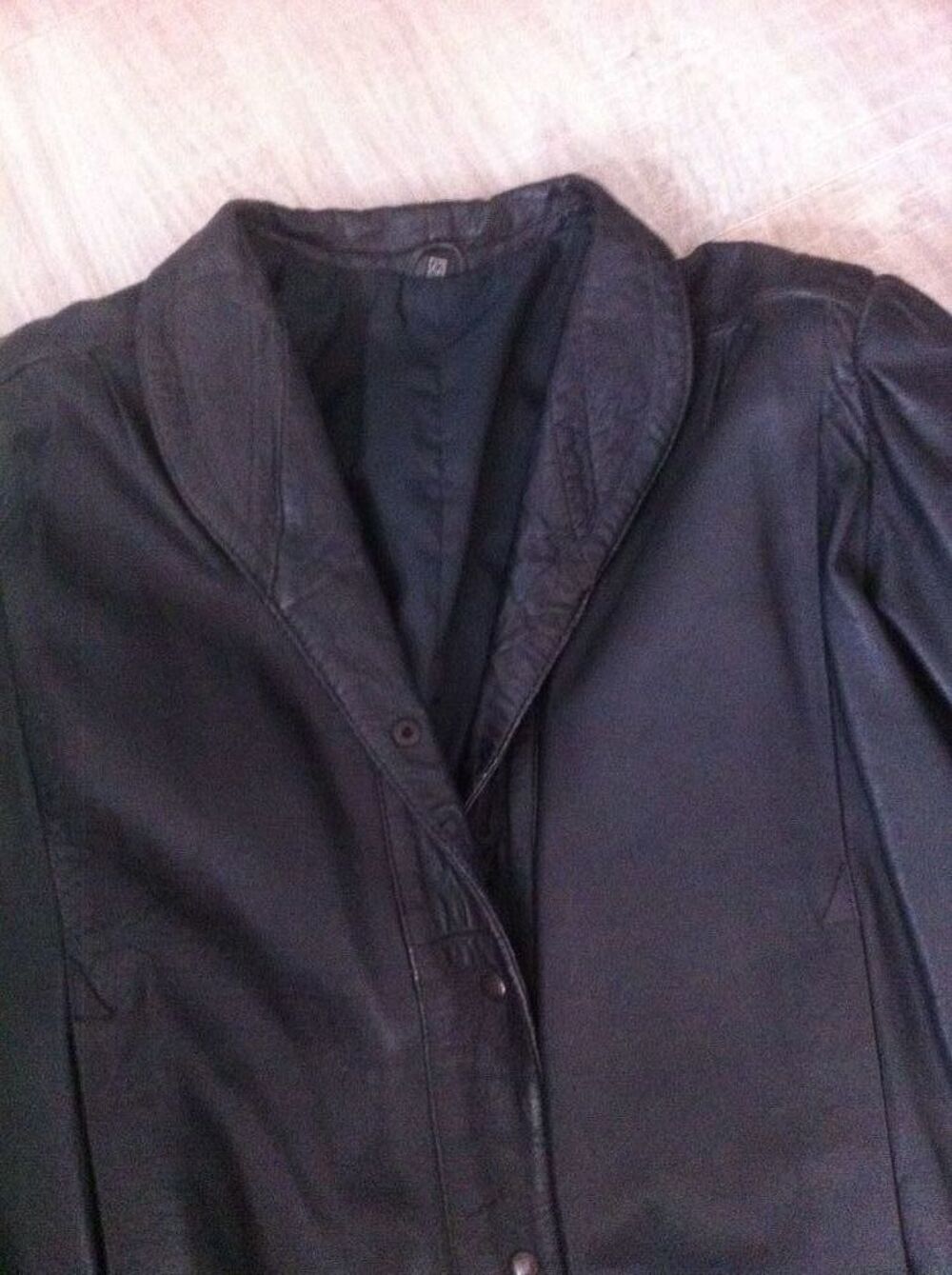 Veste cuir femme noire V�tements