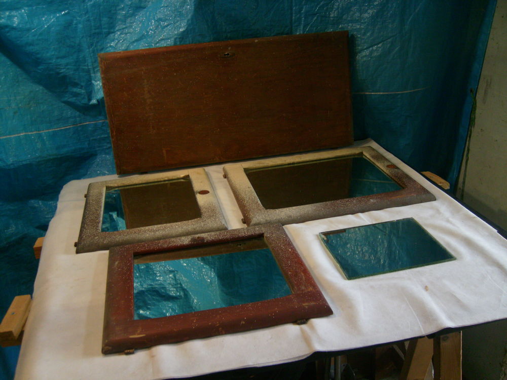 Portes fa&ccedil;ades avec anciens miroir &agrave; relooker Décoration