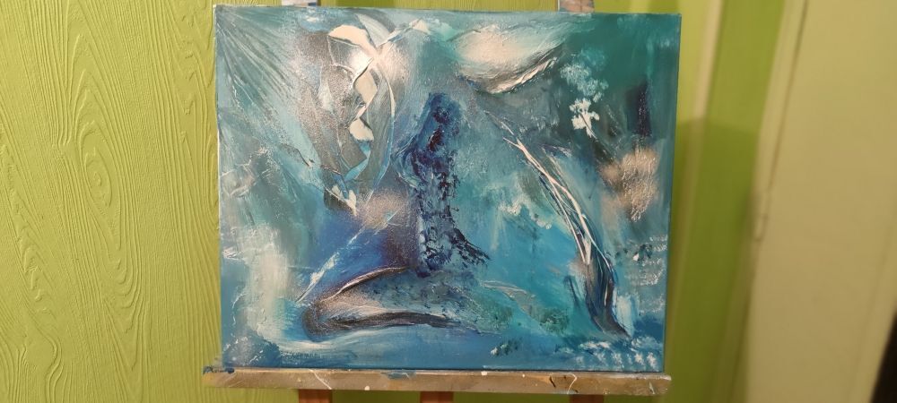 tableau acrylique abstrait Décoration
