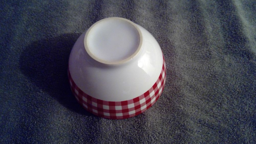 BOL BLANC CARREAUX ROUGE ET BLANC Cuisine