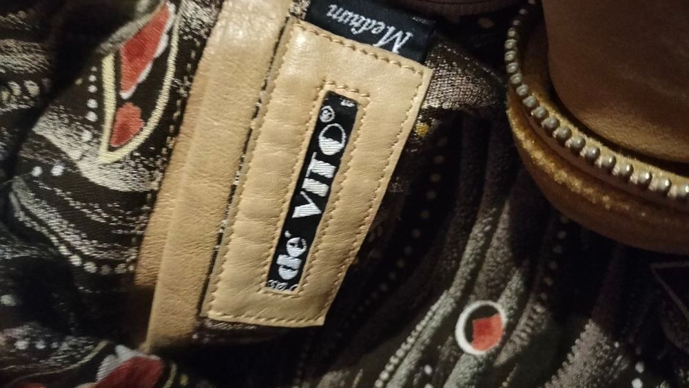 Blouson cuir v&eacute;ritable a capuche femme de Vito taille M exce Vêtements