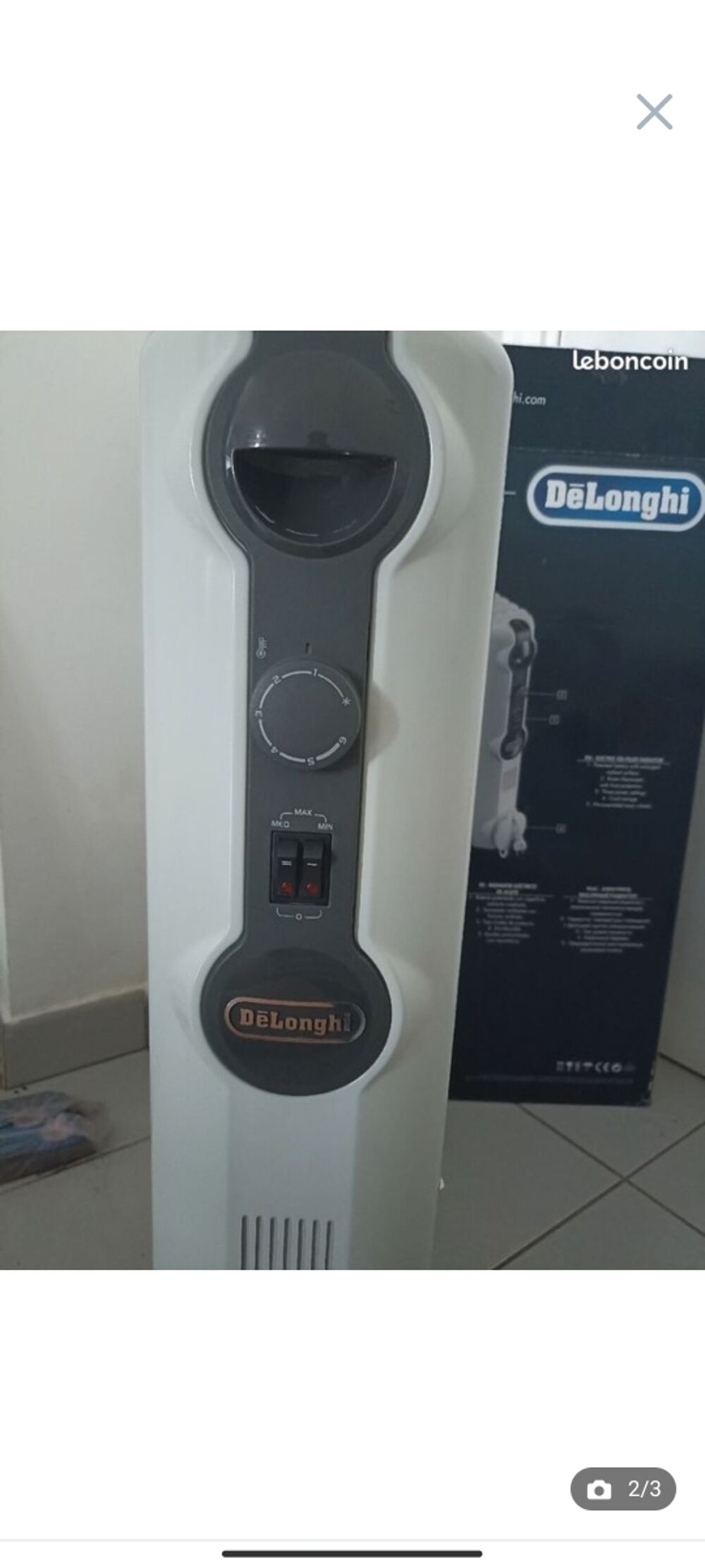 Radiateur &eacute;lectrique bain d'huile Delonghi Electroménager