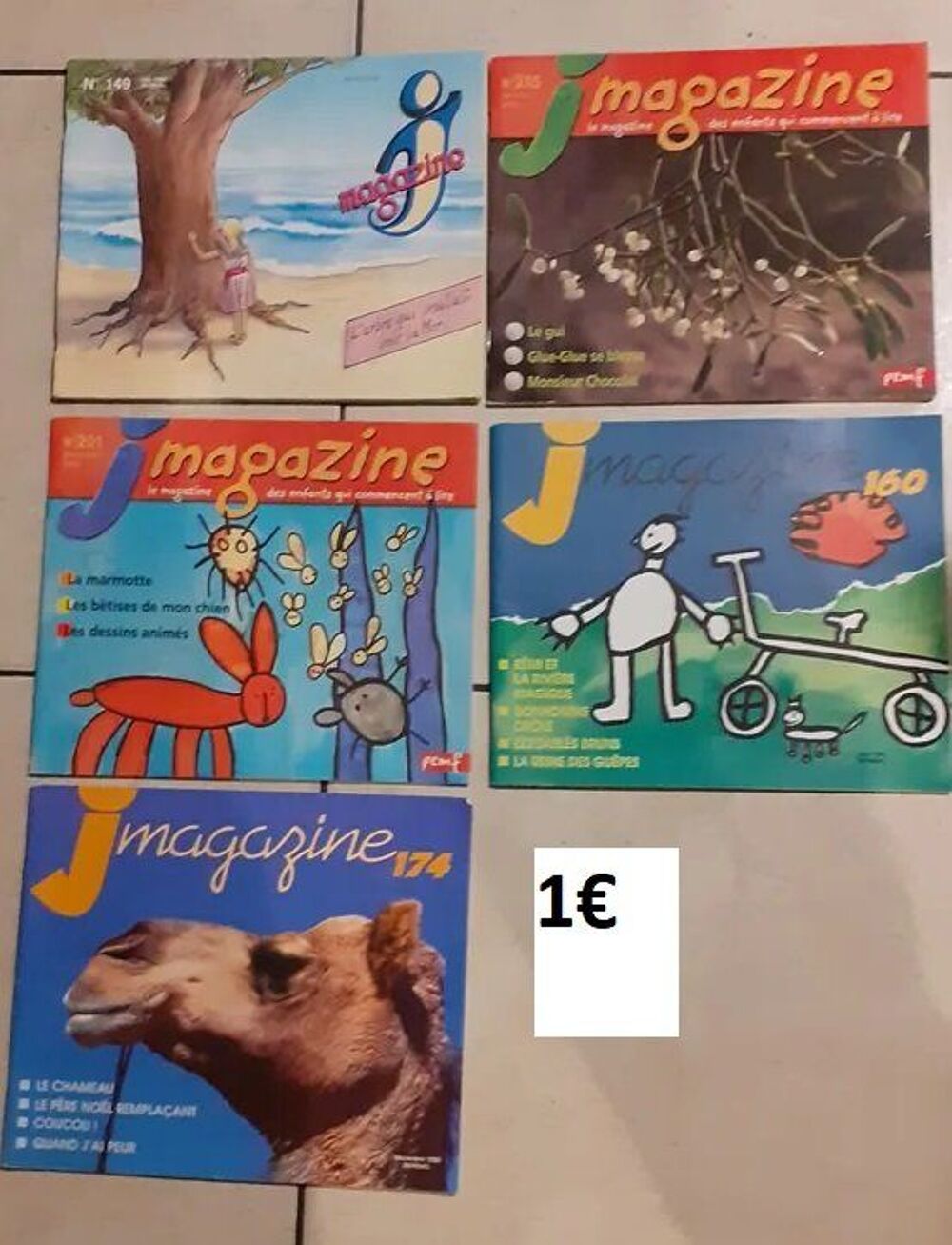 5 magazines enfant 1€ au choix
pas d'envoi Livres et BD