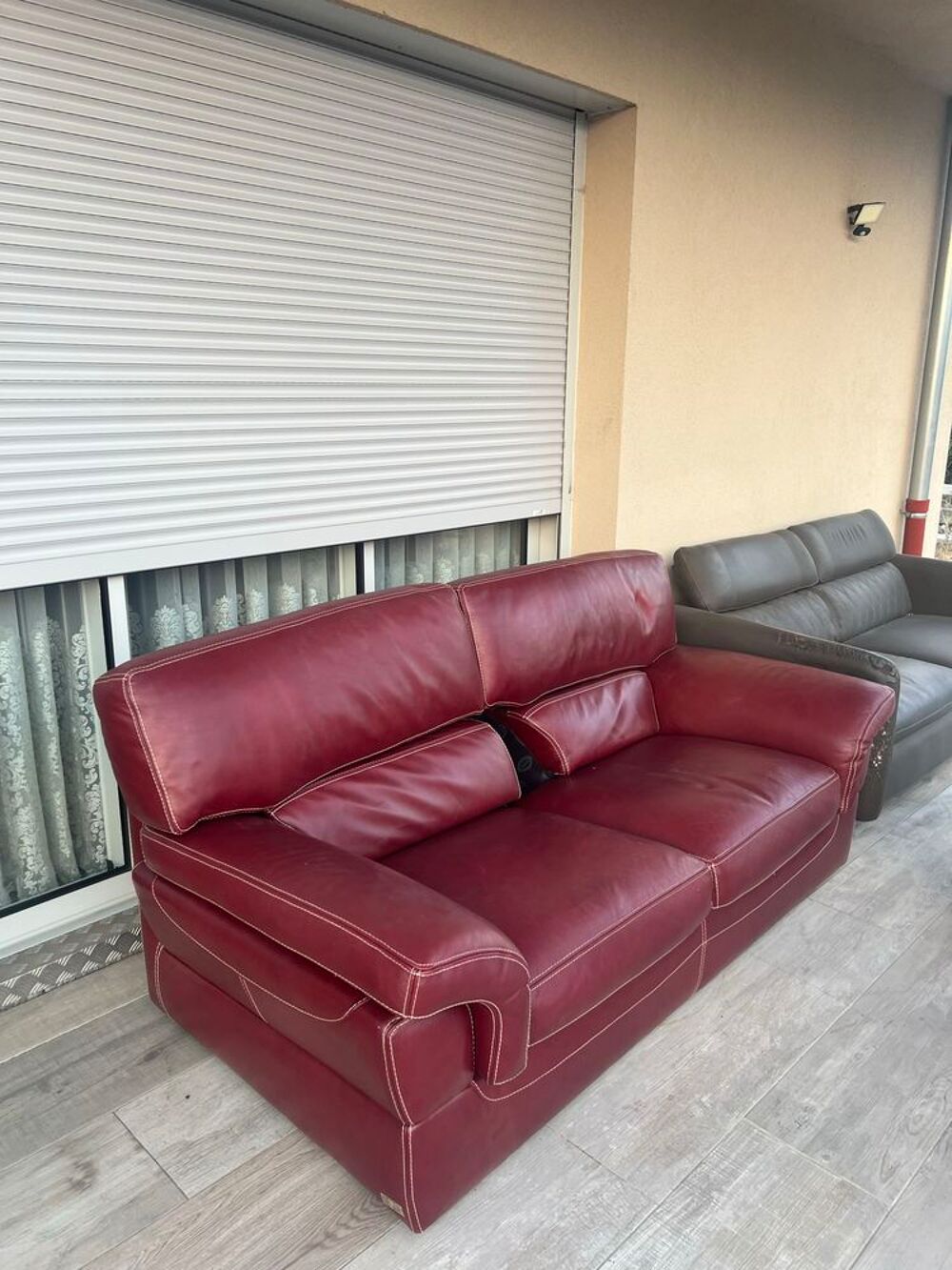 Canap&eacute; convertible 3 places Bartley &amp; Bartley en cuir de buffle Meubles