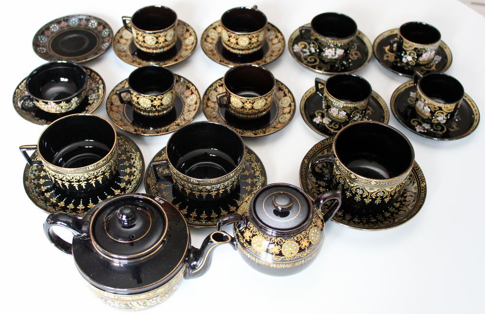 TEA SET GIBSON &amp; SONS BURSLEM ENGLAND 1897 VICTORIA Cuisine