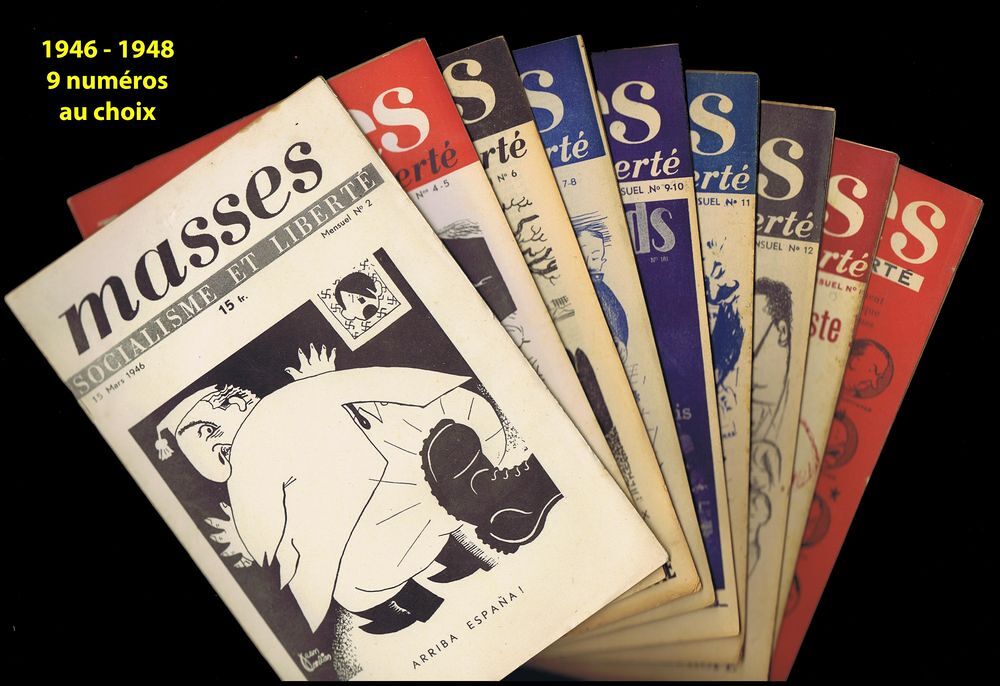 Revues MASSES de Ren&eacute; LEFEUVRE 1946 - 1948 