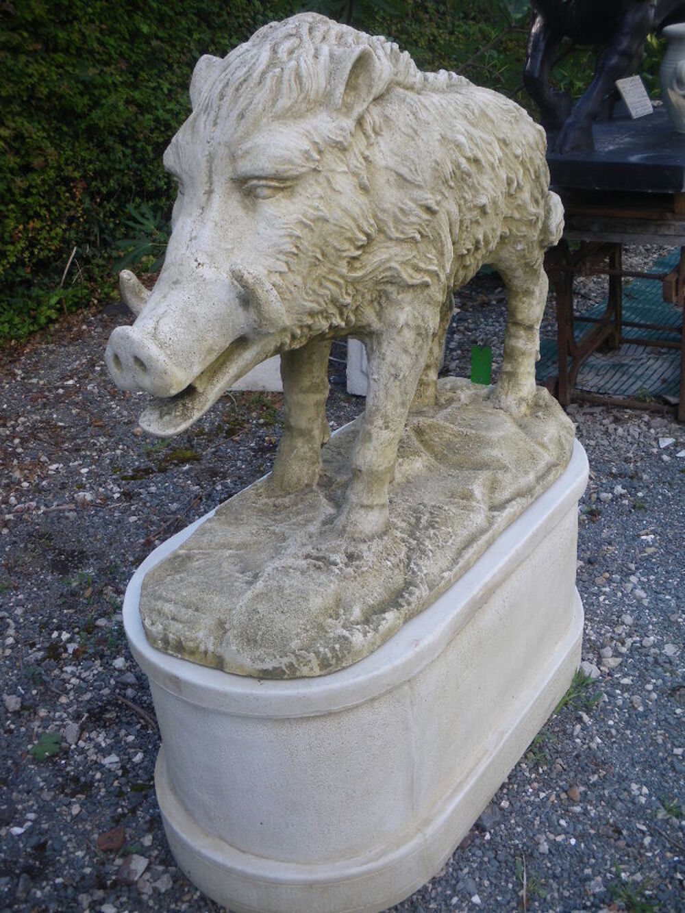 Statue, Sanglier en pierre Décoration