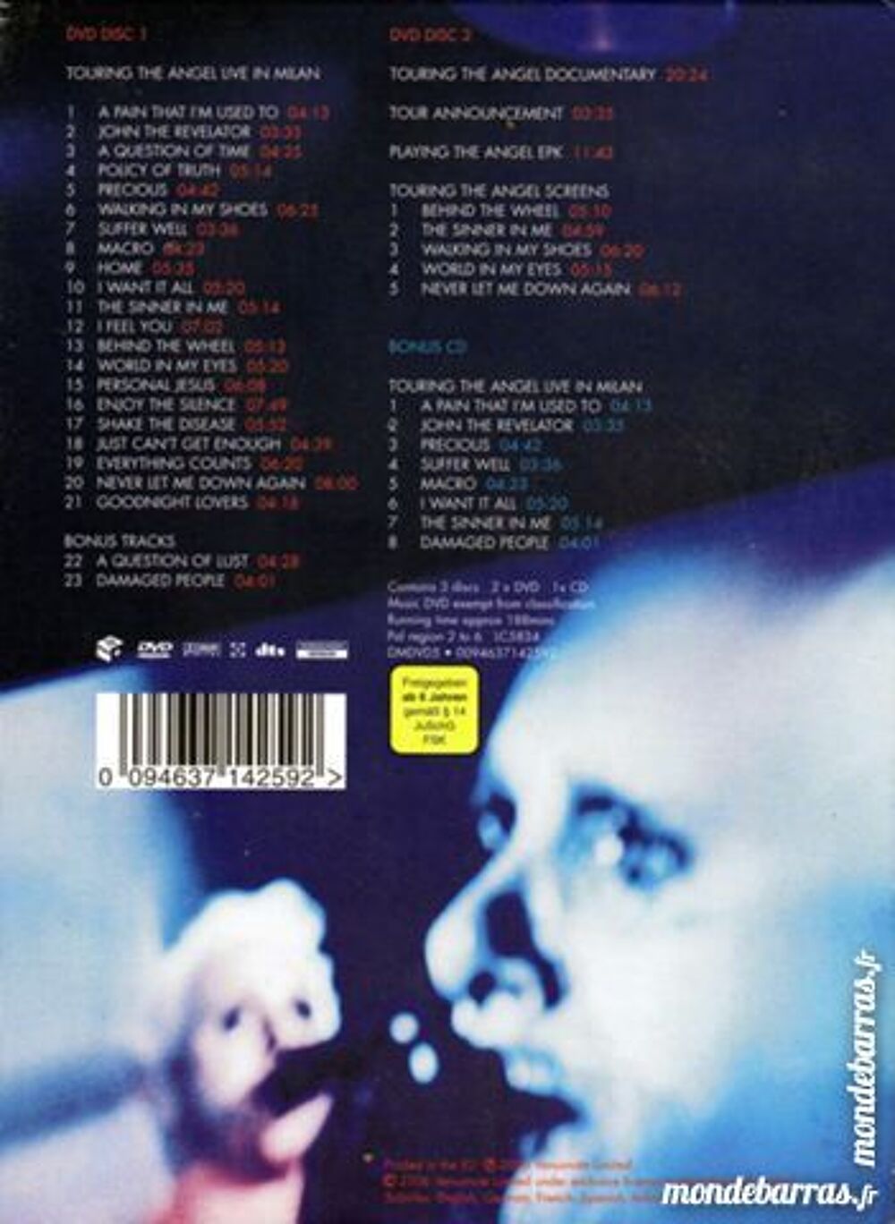 DEPECHE MODE LIVE IN MILAN DVD et blu-ray