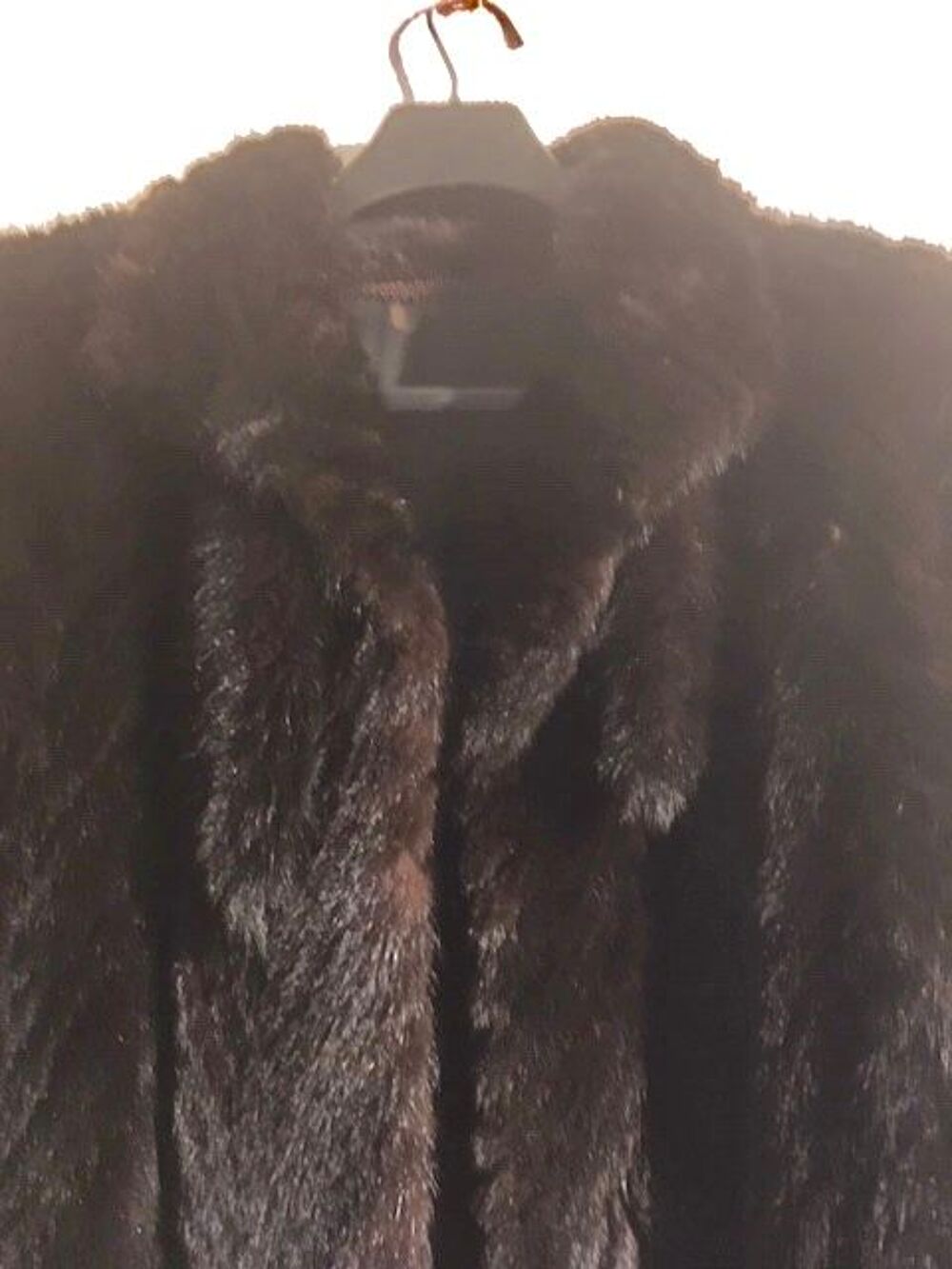 MANTEAU VISON NOIR QUASI JAMAIS PORTE Vtements