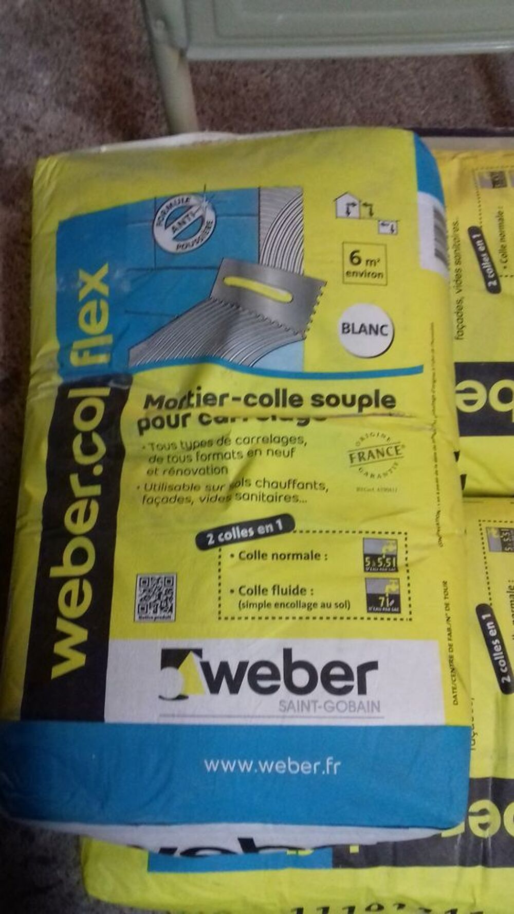 Sac colle new arrivals carrelage weber