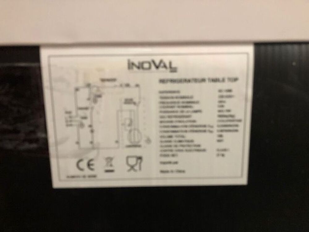 R&eacute;frig&eacute;rateur table top neuf avec cong&eacute;lateur INOVAL BC-108 Electroménager