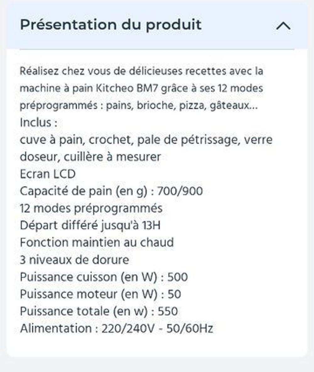 MACHINE A PAIN Electroménager