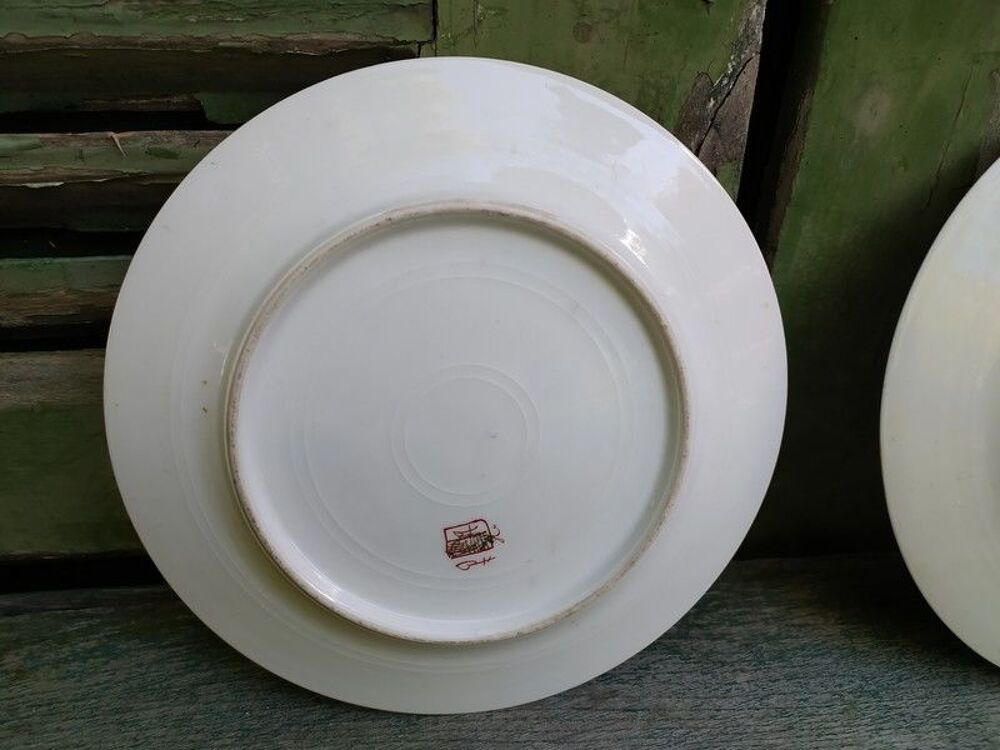Assiettes Porcelaine de Samson D&eacute;cor Compagnie des Indes 