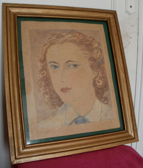 Monotype, portrait de Simone ROUSSEL (Michèle MORGAN) 40 Montauban (82)