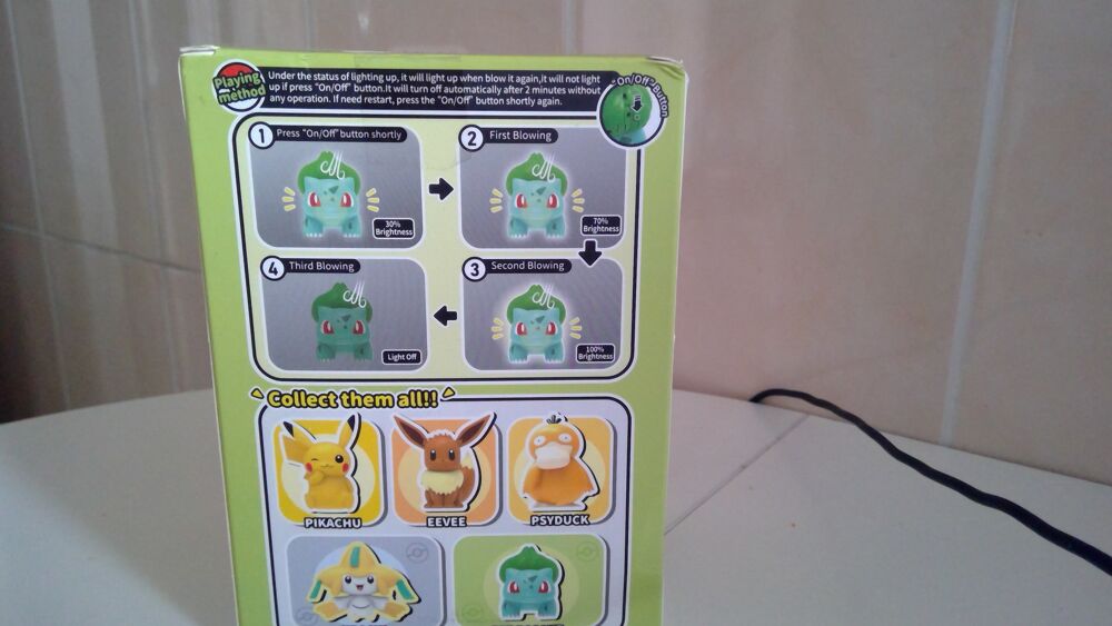 25€ Bulbizarre lumi&egrave;re soufflant (Ling Dong) Jeux / jouets
